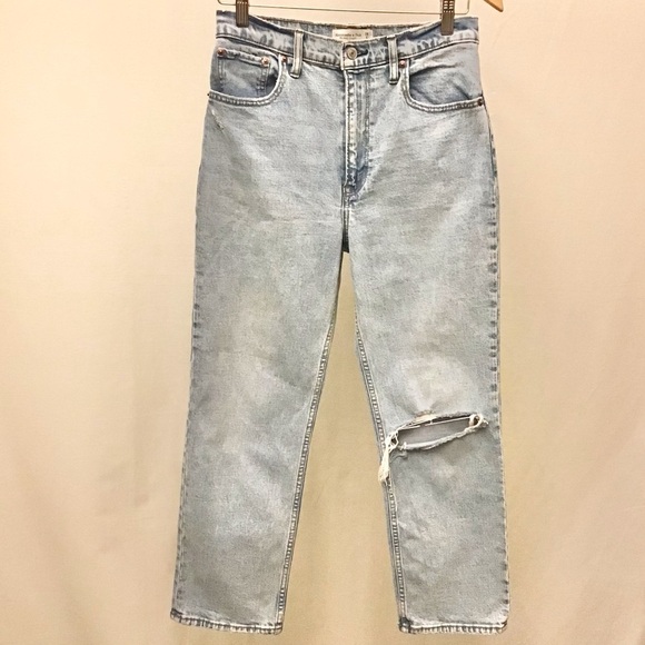 Abercrombie 6 (28) Ankle Straight Ultra High Rise Curve Love Jeans Women - Picture 4 of 11